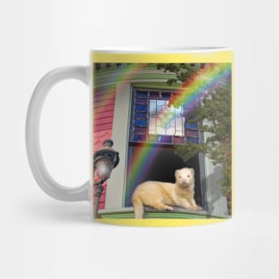 Summertime Rainbow Ferret. Spring Ferrets art design Mug